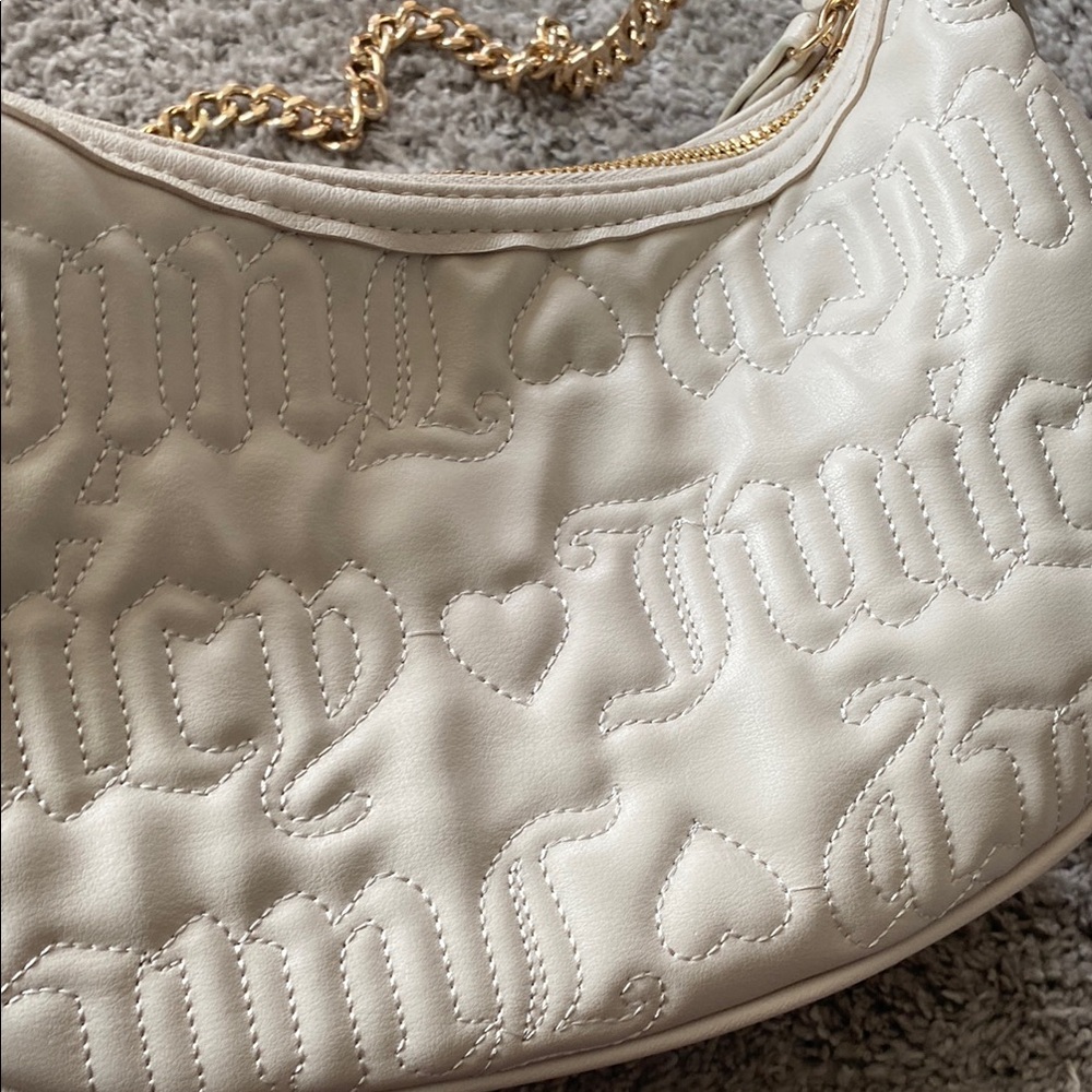 Juicy Couture Cream Shoulder Bag with Gold Chain - Picture 3 of 7